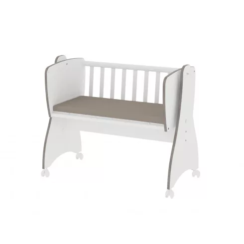 Lorelli First Dreams ringatható bölcső 105x55 - White & Coffee / Fehér & Kávé