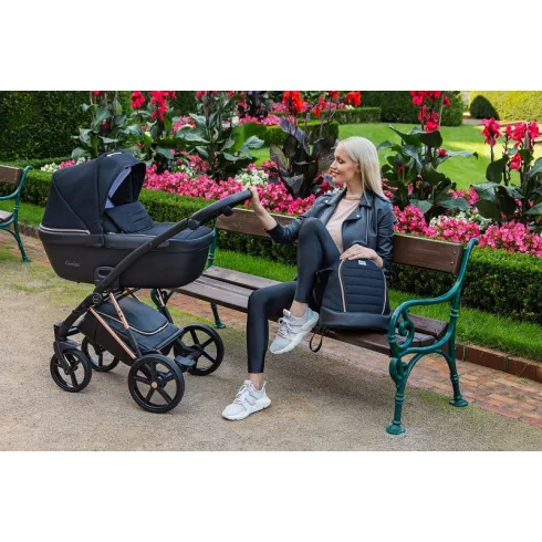 Jasmine Camino 3in1 Prémium Multifunkciós Babakocsi Szett - Fekete/Arany  (04)