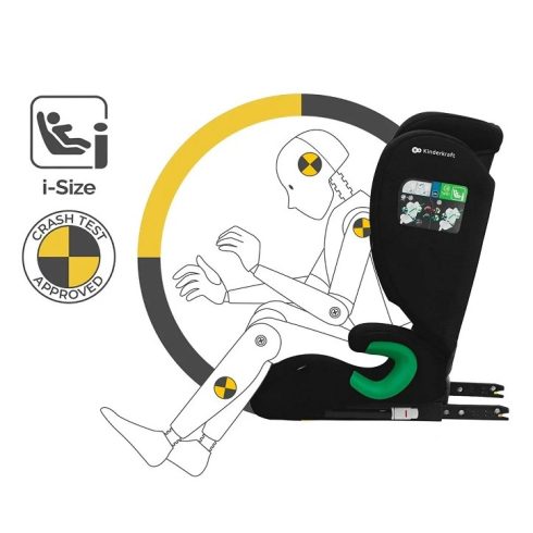 Kinderkraft Junior Fix2 i-Size autósülés – 100–150 cm - Graphite Black