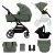 Kinderkraft Yoxi 3in1 multifunkciós babakocsi - Mystic Green