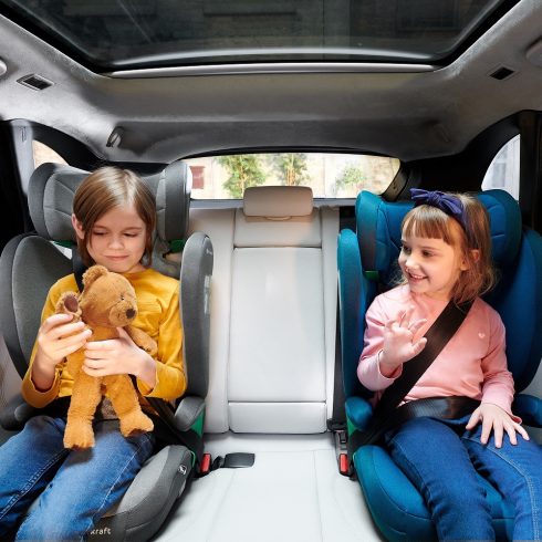 Kinderkraft Junior Fix2 i-Size autósülés – 100–150 cm - Rocket Grey