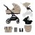 Kinderkraft Yoxi 3in1 multifunkciós babakocsi - Sand Beige