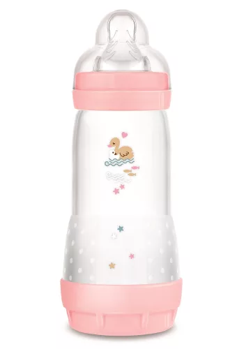 MAM Anti-Colic Műanyag Cumisüveg 320 ml 4m+ - Rózsaszín Kacsa