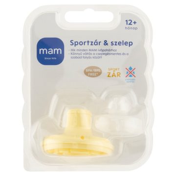 MAM Sportzár & szelep ivópohárhoz 12m+ Sárga