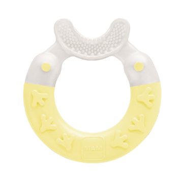 MAM Bite & Brush rágóka 3+ hó - Pasztell sárga