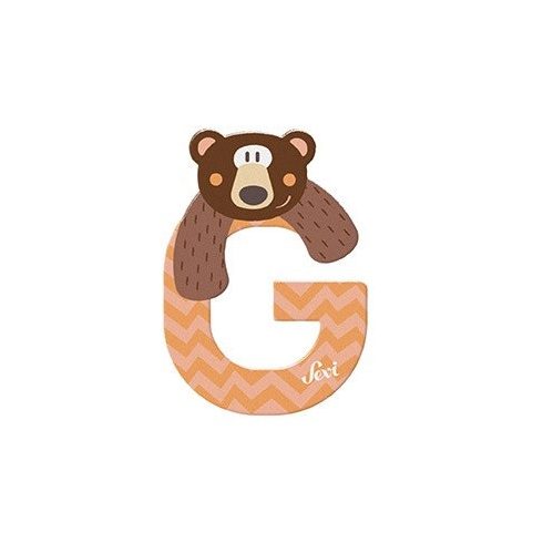 Sevi állatos fa betű "G" - Grizzlyi (kiárusítás)
