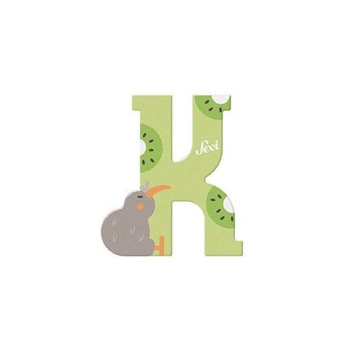 Sevi állatos fa betű "K" - Zöld (kiárusítás)