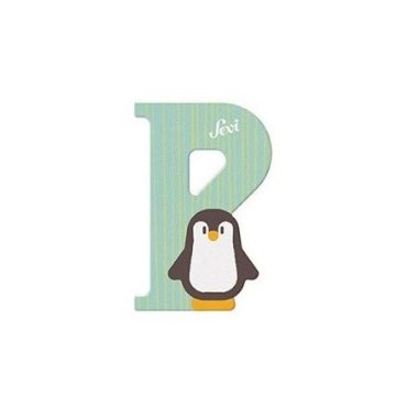 Sevi állatos fa betű "P" - Menta (kiárusítás)