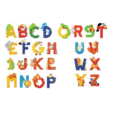 Sevi állatos fa betű "V" - Menta Zsiráf (KIÁRUSÍTÁS)