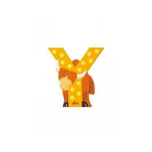 Sevi állatos fa betű "Y" - Sárga Jak (KIÁRUSÍTÁS)