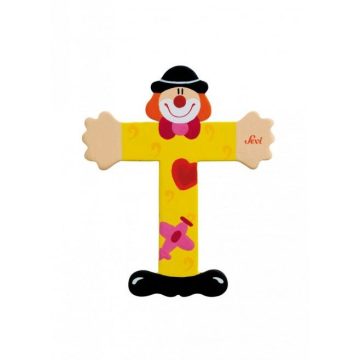   Sevi bohócos fa betű "T" - Sárga (KIÁRUSÍTÁS)