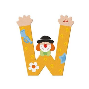   Sevi bohócos fa betű "W" - Narancssárga (KIÁRUSÍTÁS)