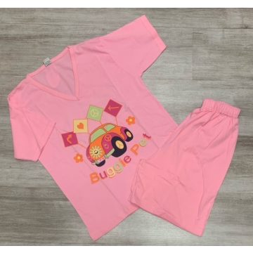   Erkan Nyári pizsama shorttal  152-158 - Rózsaszín "Buggie Pet" - Kiárusítás