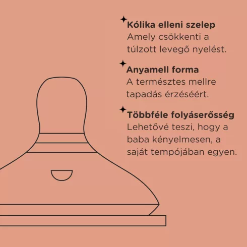 Tommee Tippee Natural Start Lassú átfolyású etetőcumi 0 hó+ (2 db)