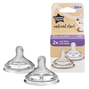   Tommee Tippee Natural Start Változtatható átfolyású etetőcumi 0 hó+ (2 db)