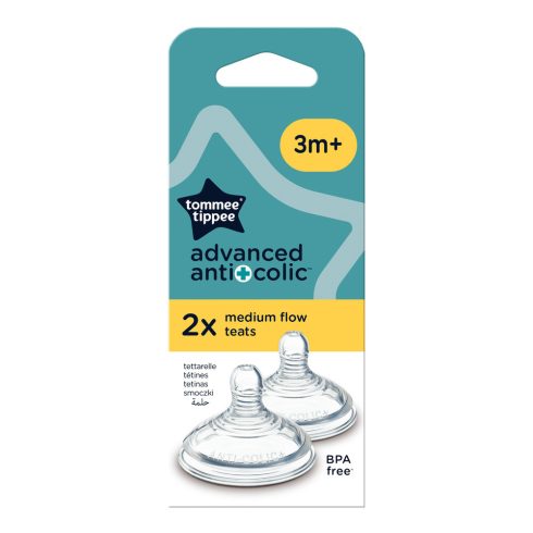 Tommee Tippee Advanced Anti-colic közepes átfolyású etetőcumi 3 hó+ (2 db)