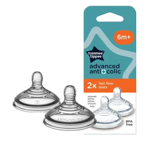 Tommee Tippee Advanced Anti-colic Gyors átfolyású etetőcumi 6 hó+ (2 db)