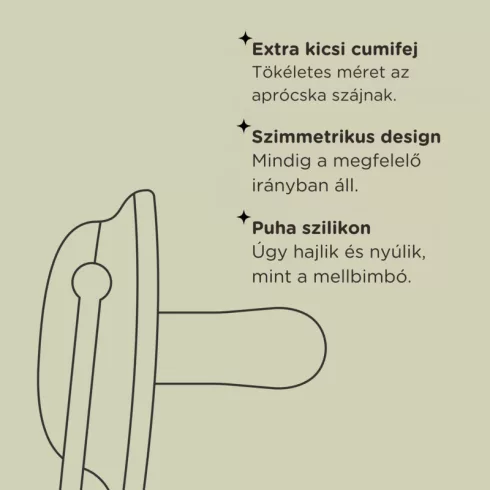 Tommee Tippee Newborn Újszülött szilikon cumi 0-2 hó 2 db - Szürke/Bézs
