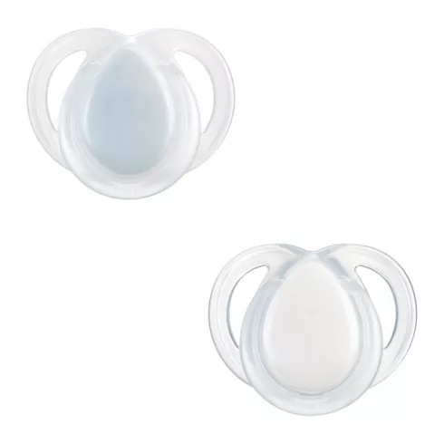 Tommee Tippee Nighttime Éjszakai nyugtatócumi 0–6 hó (2 db) - Szürke/Fehér