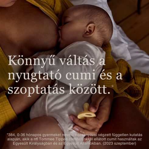 Tommee Tippee Breastlike anyamell formájú cumi 0-6 hó 2 db - Sárga/Zöld
