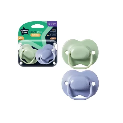 Tommee Tippee Cherry Latex cumi 18-36 hó 2 db - Zöld/Kék