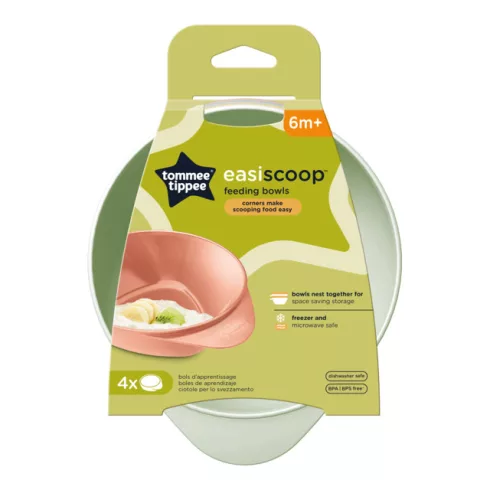 Tommee Tippee Easi-Scoop etetőtálka – 4 db, pasztell