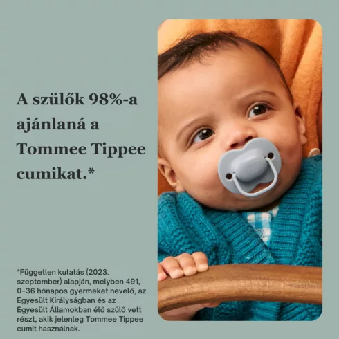 Tommee Tippee Anytime Játszó- és Nyugtató Cumi 6–18 hó - Bézs/Szürke Kacsa