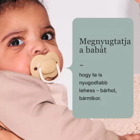 Tommee Tippee Anytime Játszó- és Nyugtató Cumi 6–18 hó - Bézs/Szürke Kacsa