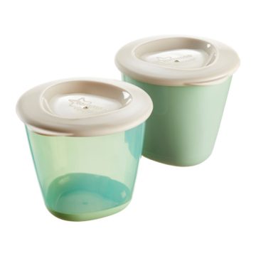   Tommee Tippee Ételtároló edényke tetővel – 2 db - Pasztell