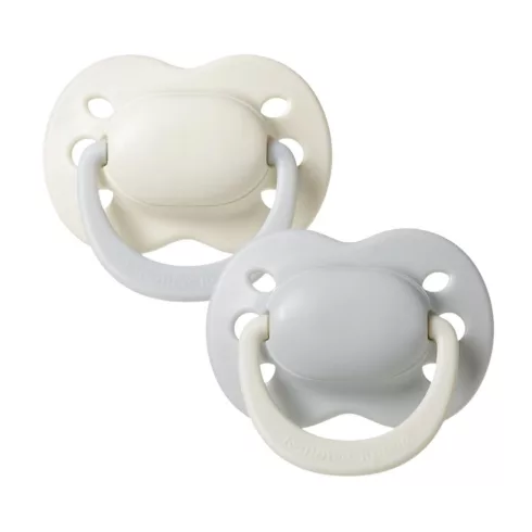Tommee Tippee Newborn Újszülött szilikon cumi 0-2 hó 2 db - Szürke/Krém