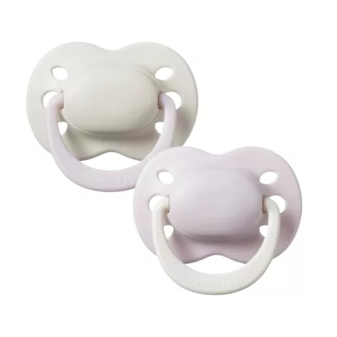 Tommee Tippee Newborn Újszülött szilikon cumi 0-2 hó 2 db - Lila/Krém