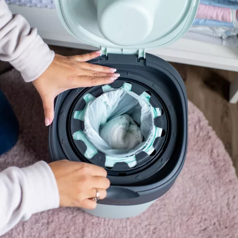 Tommee Tippee Twist & Click pelenkacsomagoló vödör - Kék