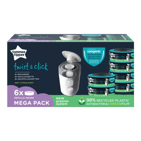 Tommee Tippee Twist & Click utántöltő kazetta citrus – 6 db