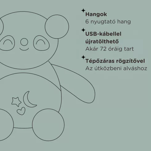 Tommee Tippee Travel Sleep Aid mini alvássegítő plüss – Pip Panda