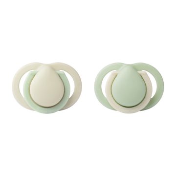   Tommee Tippee Newborn Újszülött szilikon cumi 0-2 hó 2 db - Zöld/Bézs