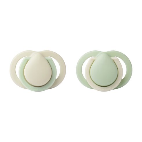 Tommee Tippee Newborn Újszülött szilikon cumi 0-2 hó 2 db - Zöld/Bézs