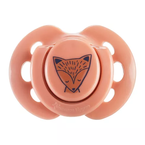 Tommee Tippee Fun Friends Játszócumi 0-6 hó (2 db) - Terrakotta/Zöld Róka