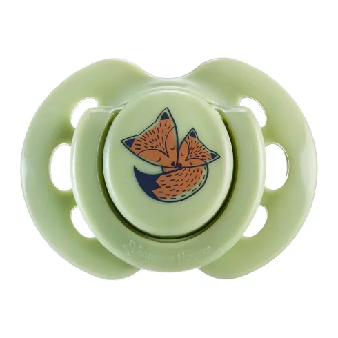 Tommee Tippee Fun Friends Játszócumi 0-6 hó (2 db) - Terrakotta/Zöld Róka