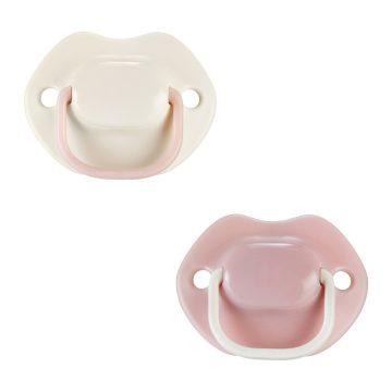   Tommee Tippee Moda játszó- és nyugatócumi 0-6 hó 2 db - Krém/Púder rózsaszín