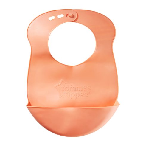 Tommee Tippee Roll 'n' Go műanyag etető előke - Terrakotta