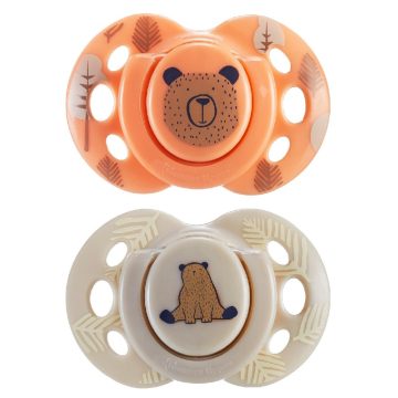   Tommee Tippee Fun Friends Játszócumi 6–18 hó (2 db) - Barack/Bézs Maci