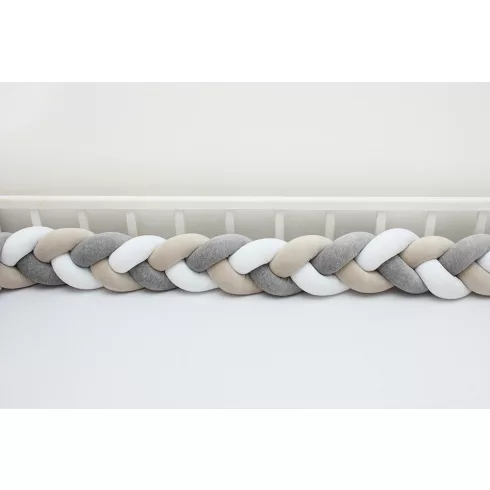 Scamp Plüss Fonott Rácsvédő 210 cm - Fehér/Szürke/Bézs