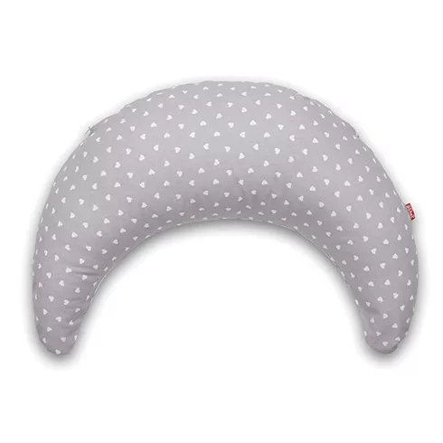 Scamp Félhold Párna -Little Heart/White Grey