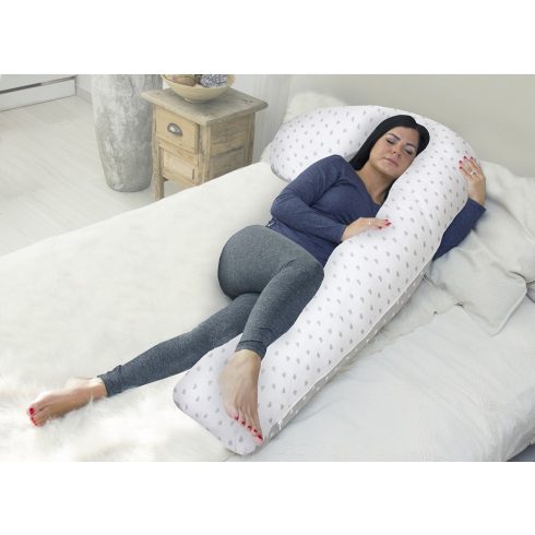 Scamp F párna 80x150cm - Little Heart White/Grey