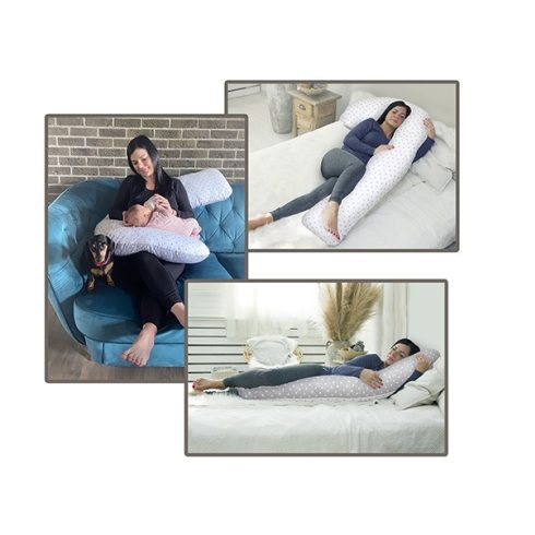 Scamp F párna 80x150cm - Little Heart White/Grey