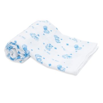 Scamp Tetra textil pelenka 70x70 cm mintás - Kék Macis 1db