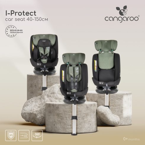 Cangaroo I-Protect 360° Isofix autósülés – 40-150 cm - Zöld