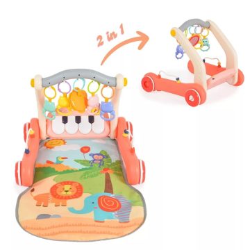   Moni Music walker 2in1 járássegítő+játszószőnyeg - Pink