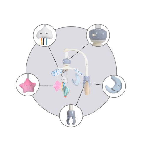 Moni Moonlight Zenélő-forgó holdacskákkal - Pink