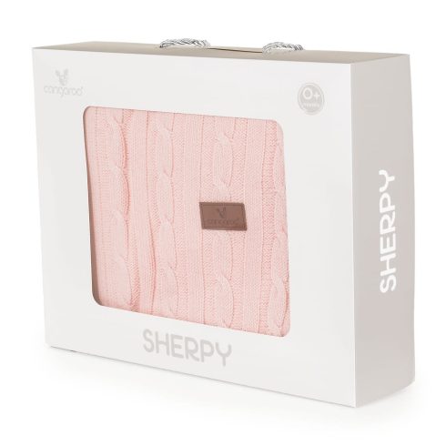 Moni Sherpy 2 oldalas Kötött Takaró – 75x100 cm - Pink